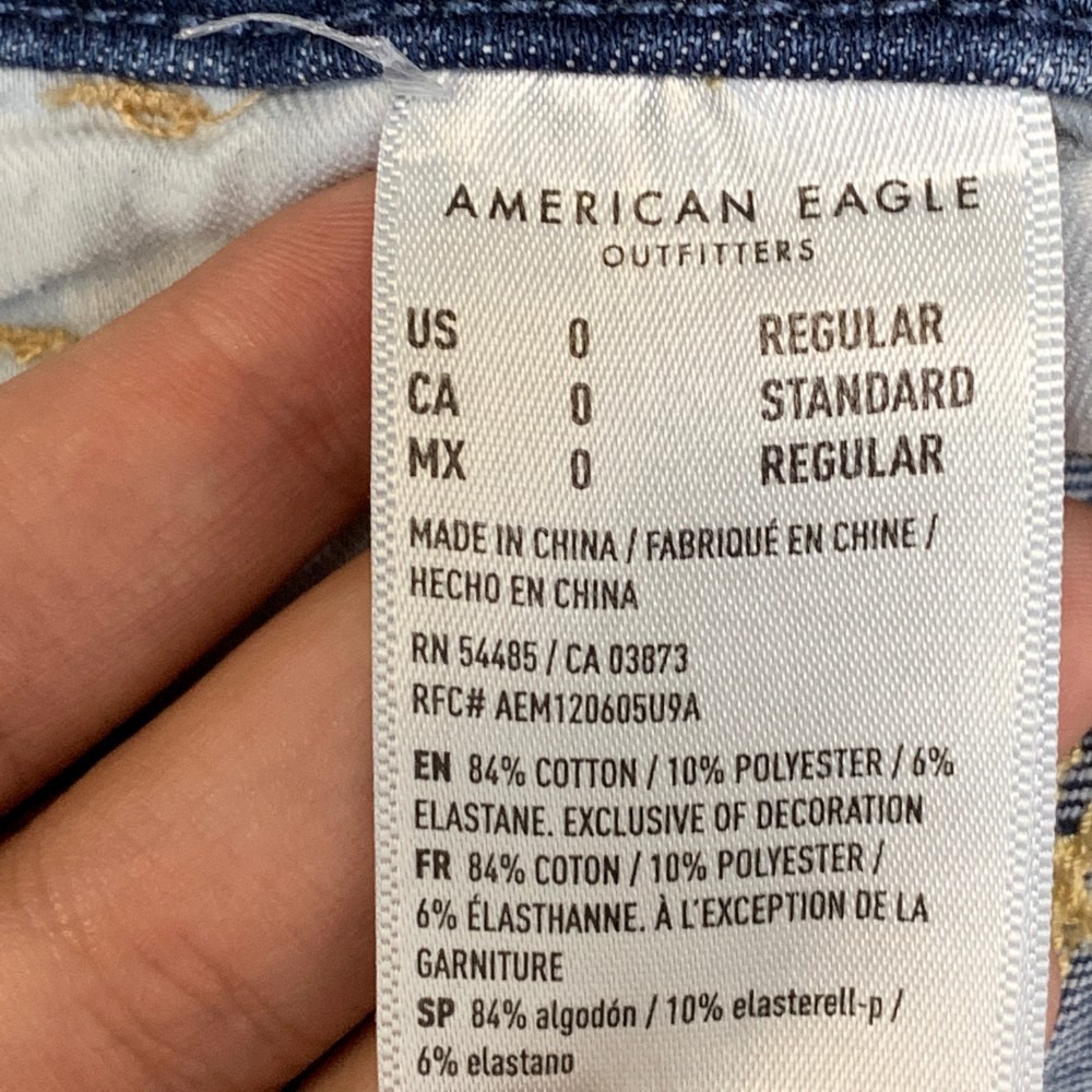 American Eagle Outfitters Curvy Jegging Jeans Womens 0R Blue Denim High Rise - Picture 11 of 16